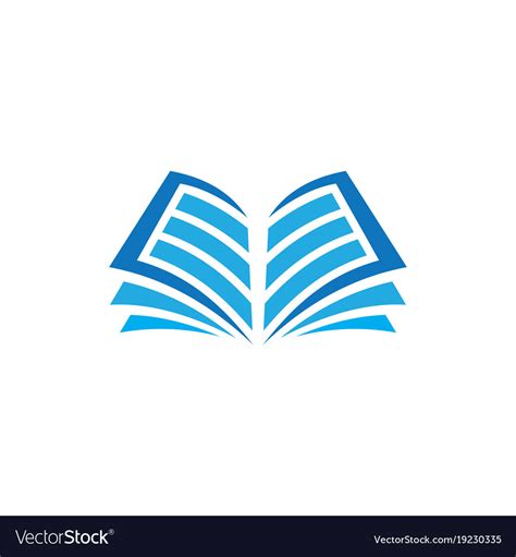 open book logo education royalty  vector image