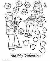 Coloring Valentine Pages Kids Valentines Printing Help Dot sketch template