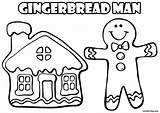 Gingerbread Man Coloring Pages Printable House Christmas Wonder Cookies sketch template