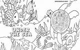 Coloring Sea Under Pages sketch template