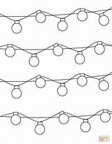 Lights Coloring Christmas Light Pages Printable Template Drawing String Stripes Bulb Sheets Stars Color Super Print Hollywood Getcolorings Garland Dot sketch template