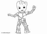 Groot Coloring Pages Baby Drawing Printable Line Color Kids Adults Beautiful sketch template