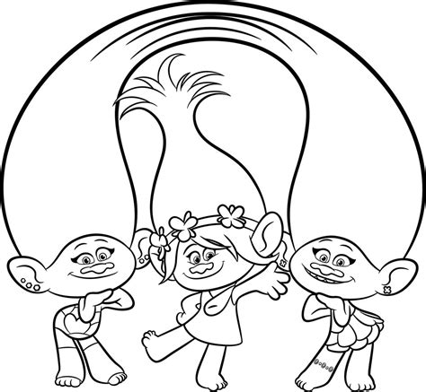 trolls  coloring pages  getdrawings