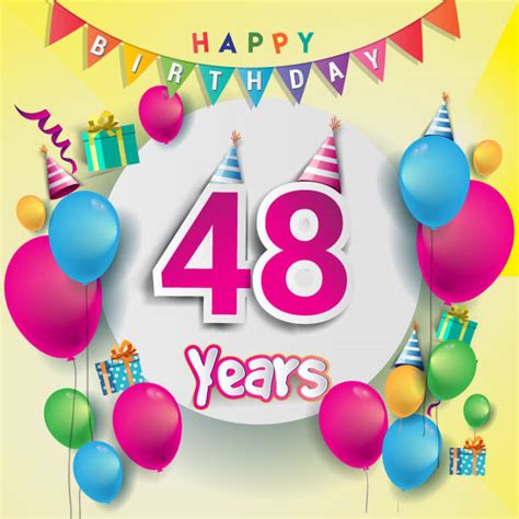 Royalty Free 48th Birthday Clip Art Vector Images And Illustrations Istock