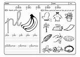 Silabas Letra Compuestas Primero Fichas Lectoescritura Tl Lectura Consonanticos Grupos sketch template