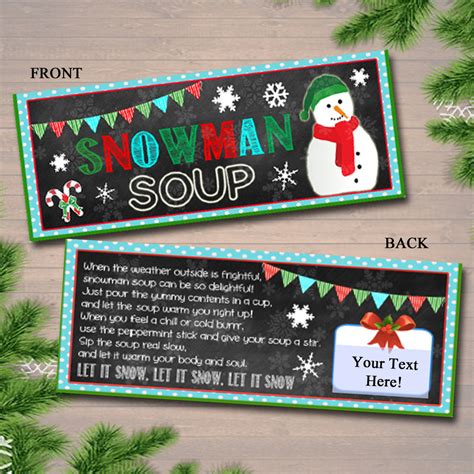 editable snowman soup bag toppers printable snowman soup tags instan