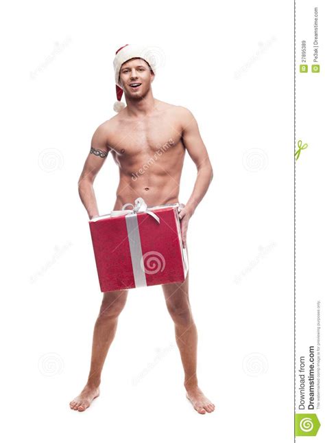 homme sexy de noël image stock image du homme fixation