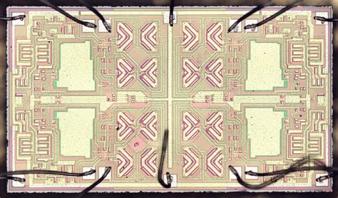 silicon die analysis   op amp  interesting butterfly transistors