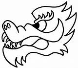 Dragon Chinese Head Year Drawing Coloring Face Template Boat Festival Clipart Simple Pages Craft Puppet Outline Trace Kids Easy Crafts sketch template