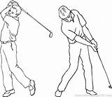 Golf Coloring Pages Swing Drawing Printable Club Getcolorings Color Getdrawings Illustration sketch template