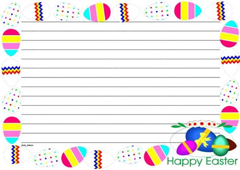 easter themed lined paper  pageborders  writing composition