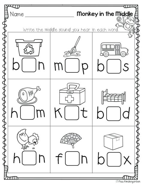 kindergarten language arts worksheets db excelcom