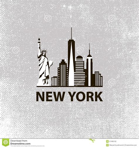 preto  branco retro da arquitetura de  york city ilustracao