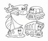 Transportation Water Learn Modes Worksheets Getcolorings Vehicles sketch template