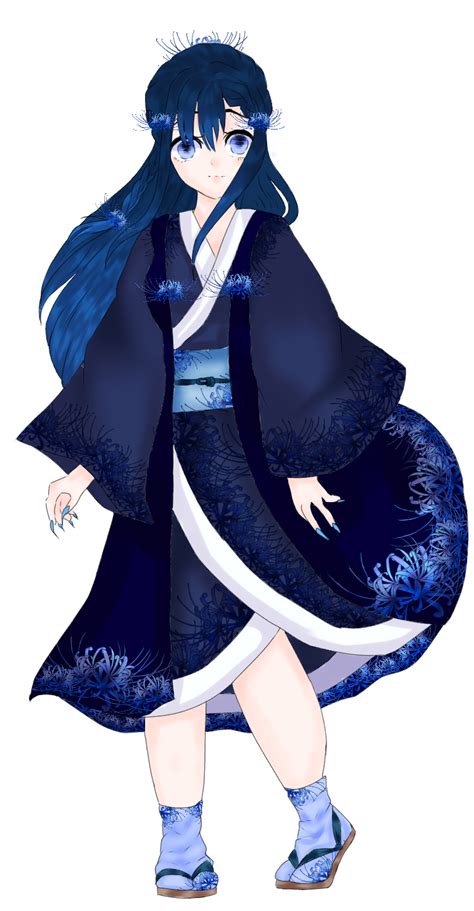 anime oc anime manga demon slayer blue hair girl hairstyles anime