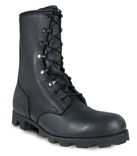 mcrae black  leather combat boot  panama sole   usa madeempiretacticalgear
