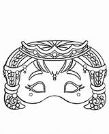 Maschere Masken Masque Coloriages Justcolor sketch template