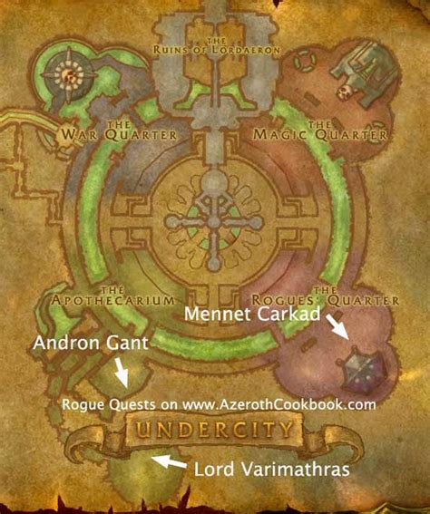 Undercity Map Rogue Level 10 Quest Map Of The