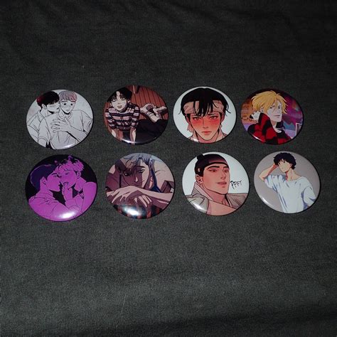 bl yaoi anime pins set of 8 anime 8 pins manga pins weebtoon etsy