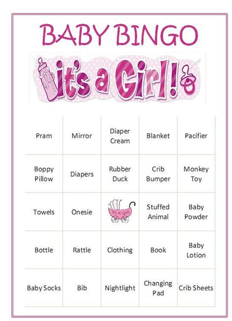 baby bingo baby shower game  sheets players boy girl   etsy