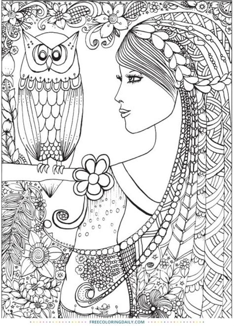 wise owl  coloring page  coloring daily