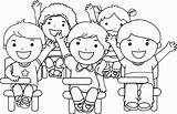 Clipart Kids Library sketch template