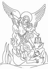Michael Saint Clipart Tattoo St Archangel Drawing Coloring Angel Miguel San Devil Outline Outlines Tattoos Drawings Google Vs Satan Michele sketch template