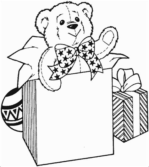 christmas gift coloring page