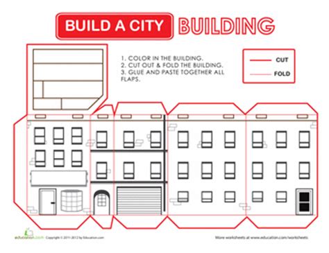 build  city paper city paper city printable paper house template