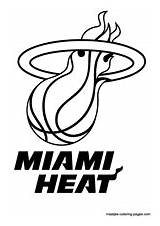 Heat Miami Nba Coloring Pages Logo Basketball Logos Teams Team Championship Sports Tickets Players Champions List Dallas When Wall Hoop sketch template