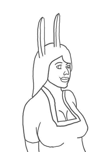 bunny girl sketch lineart  speedy rogue  deviantart