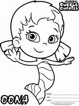 Coloring Bubble Guppies Oona sketch template