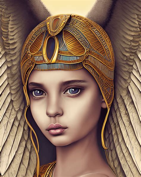 Beautiful Angelic Melanin Egyptian Swan · Creative Fabrica