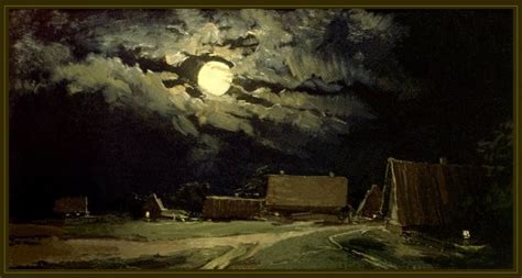Moonlight Village Painting By Ivantsov Serge Artmajeur
