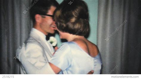 Couple Kissing And Dancing On Prom Night 1966 Stock Video