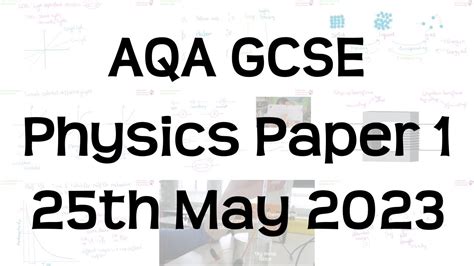 aqa gcse physics paper     youtube