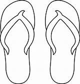 Flip Flop Clipart Clip Slippers Flops Clipartmag Cliparts Clipground sketch template