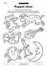 Rhyme Diddle Puppets Activities Rhymes Rhyming Popsicle Puppet Retelling Riddles Scholastic Goose Cutouts sketch template