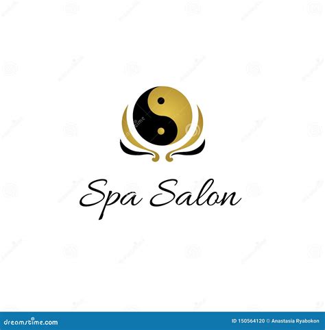 yin  spa salon logo stock vector illustration  shape