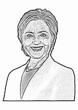 Hillary Clinton Colorear Kleurplaat Malvorlage Hilary Kleurplaten Educima sketch template