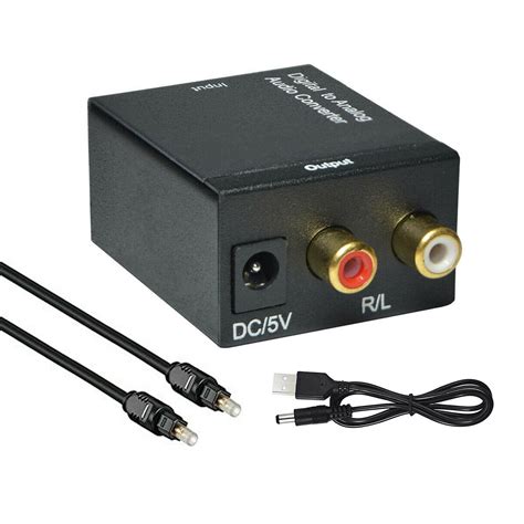 cooligg optical coaxial toslink digital to analog audio converter