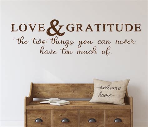 love  gratitude wall decal farmhouse decor love gratitude  grateful decal grateful