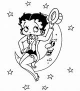 Betty Boop Surrounded sketch template