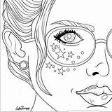 Coloring Pages Girls Faces Books Teen Printable Girl Teenage Cute People Adults Face Adult Color Detailed Tumblr Colouring Sheets Drawing sketch template