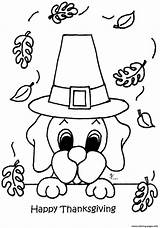 Thanksgiving Coloring Cute Dog Happy Pages Printable Color Print Sheets Getcolorings sketch template