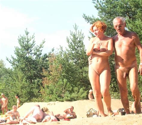 older nude couple camping with man s long uncut shaved dick and his wife s saggy tits and shaved