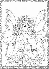 Coloring Fairy Pages Adults Dover Adult Para Colorir Fantasy Fairies Book Printable Publications Sheets Desenhos Creative Haven Fadas Elfen Páginas sketch template