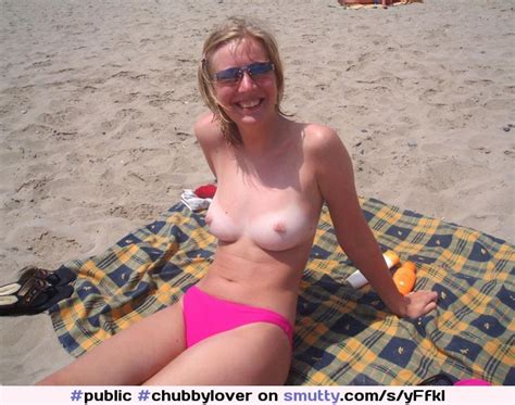 Chubbylover Blonde Topless Beach Breasts Boobs Boobies Nicetits