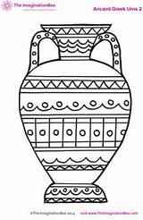 Greece Vases Grec Grecs Coloriage Tutoriales Urn Jarrones Varios Grecque Theimaginationbox sketch template
