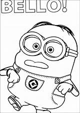 Coloring Minion Pages sketch template